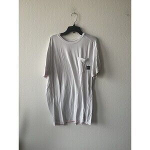 Saxx Men’s Sleepwalker Short Sleeve Pocket Tee White Size Large Small Snag Back